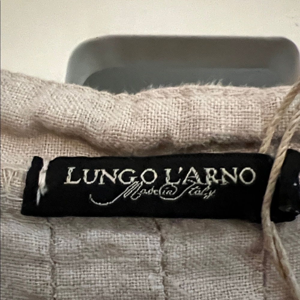 Women's Beige Linen Top - Picture 2 of 5